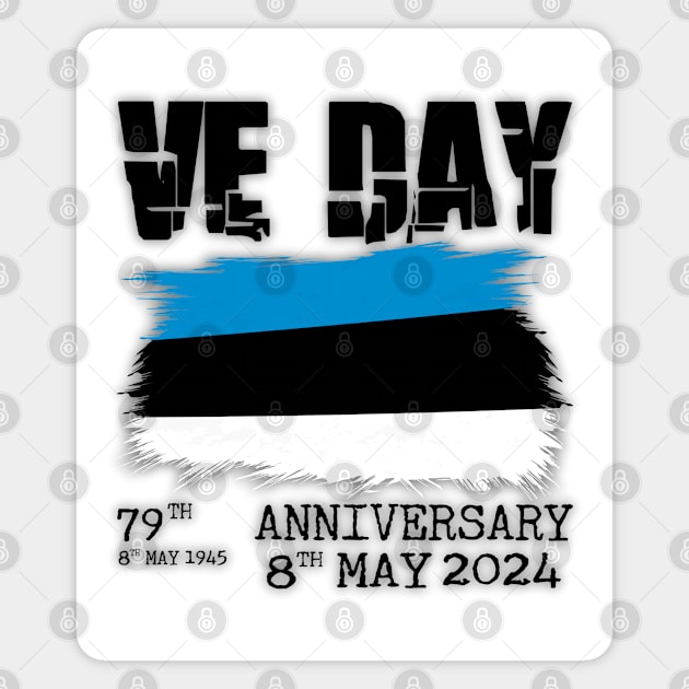 79 Years of Freedom: Celebrating VE Day with Estonia Magnet by chems eddine